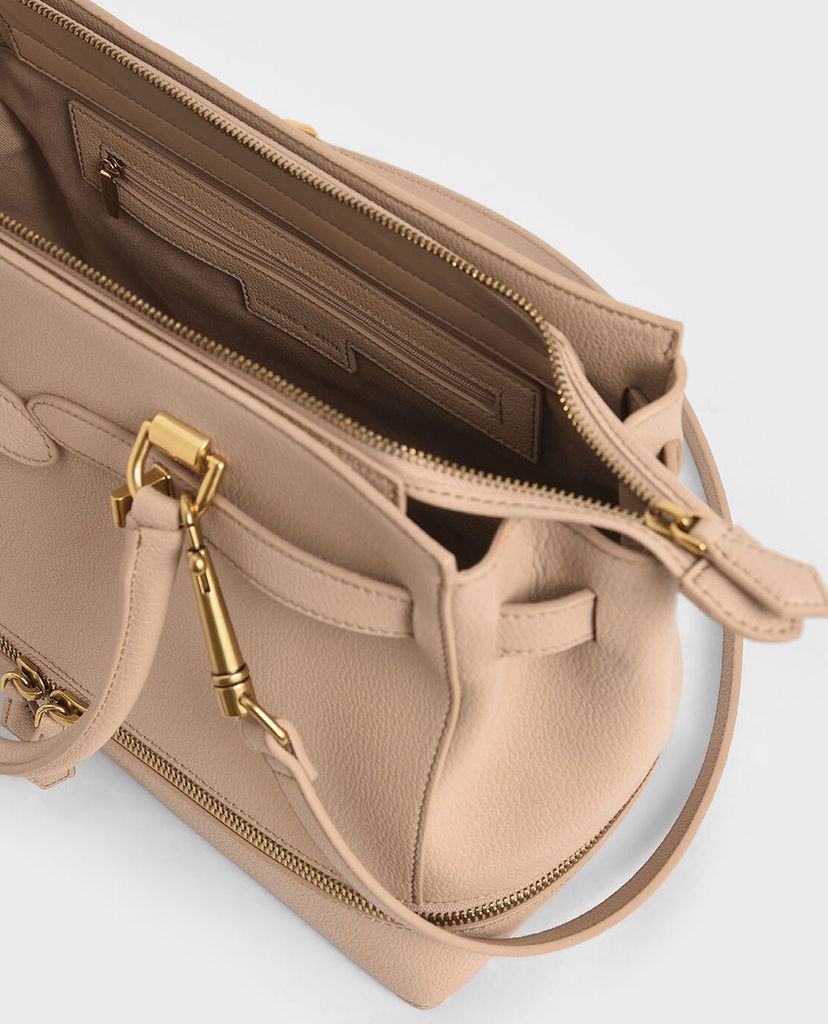 CHARLES & KEITH - Túi đeo vai chữ nhật Large Two Way Zip