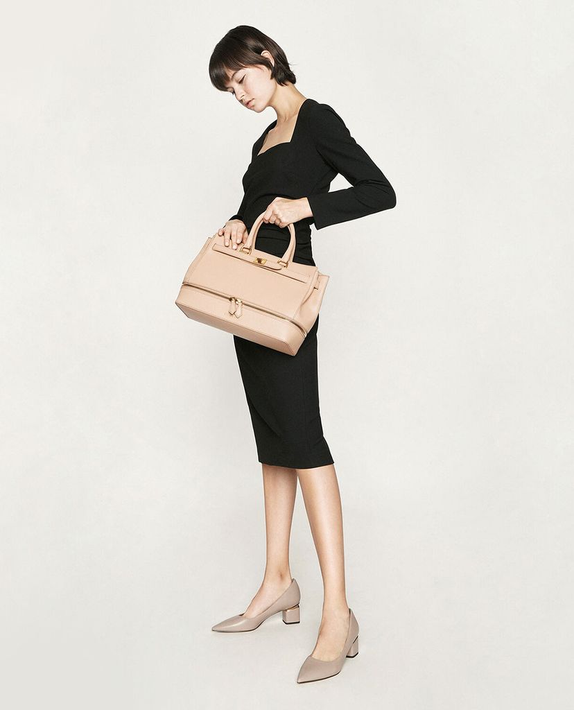 CHARLES & KEITH - Túi đeo vai chữ nhật Large Two Way Zip