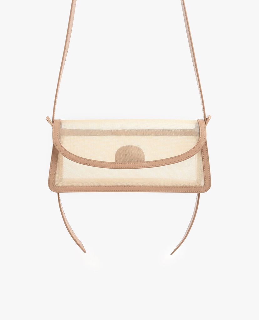 CHARLES & KEITH - Túi đeo vai nữ chữ nhật trong suốt Mesh