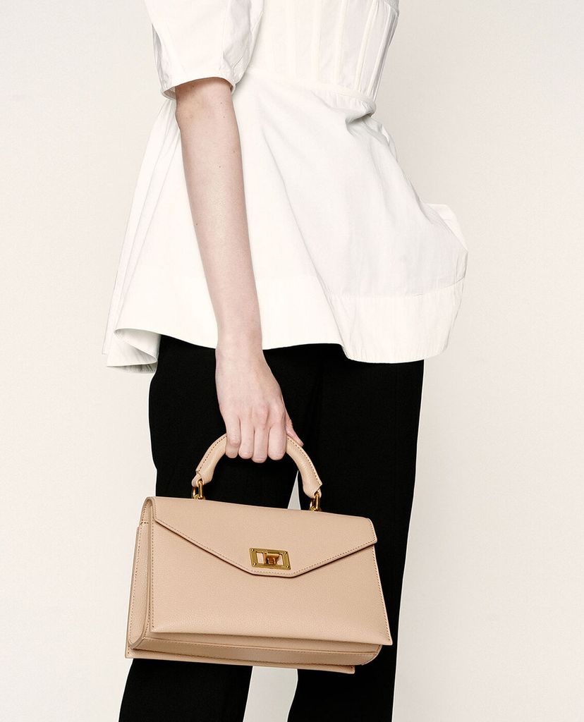CHARLES & KEITH - Túi xách tay nữ chữ nhật Turn Lock