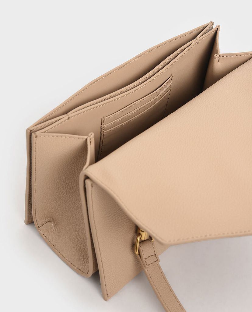 CHARLES & KEITH - Túi xách tay nữ chữ nhật Turn Lock