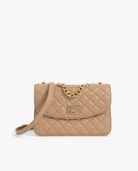 CHARLES & KEITH - Túi đeo chéo nữ chữ nhật Quilted Turn Lock