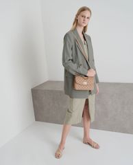 CHARLES & KEITH - Túi đeo chéo nữ chữ nhật Quilted Turn Lock