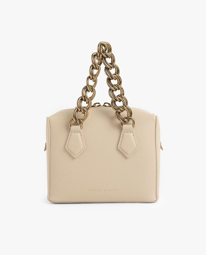 CHARLES & KEITH - Túi đeo chéo chữ nhật Square Chunky Chain