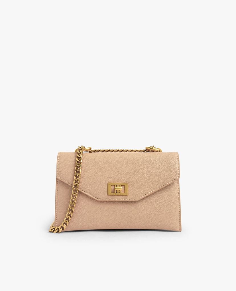 CHARLES & KEITH - Túi đeo chéo chữ nhật Turn Lock