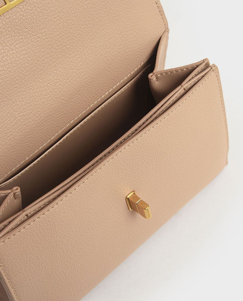 CHARLES & KEITH - Túi đeo chéo chữ nhật Turn Lock