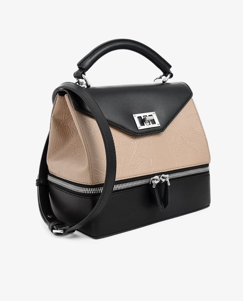 CHARLES & KEITH - Túi xách tay Wrinkled Effect Two Way Zip Top