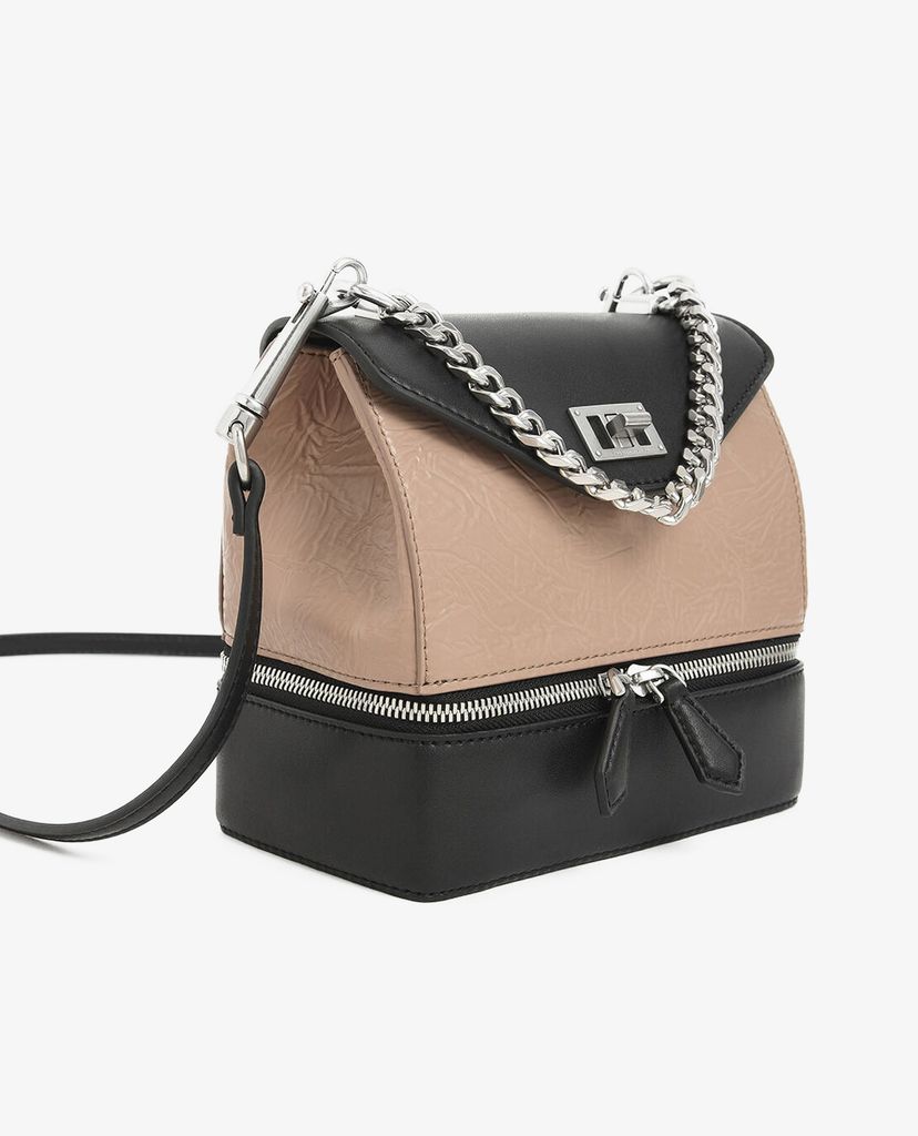 CHARLES & KEITH - Túi xách tay Wrinkled Effect Two Way Zip Chain