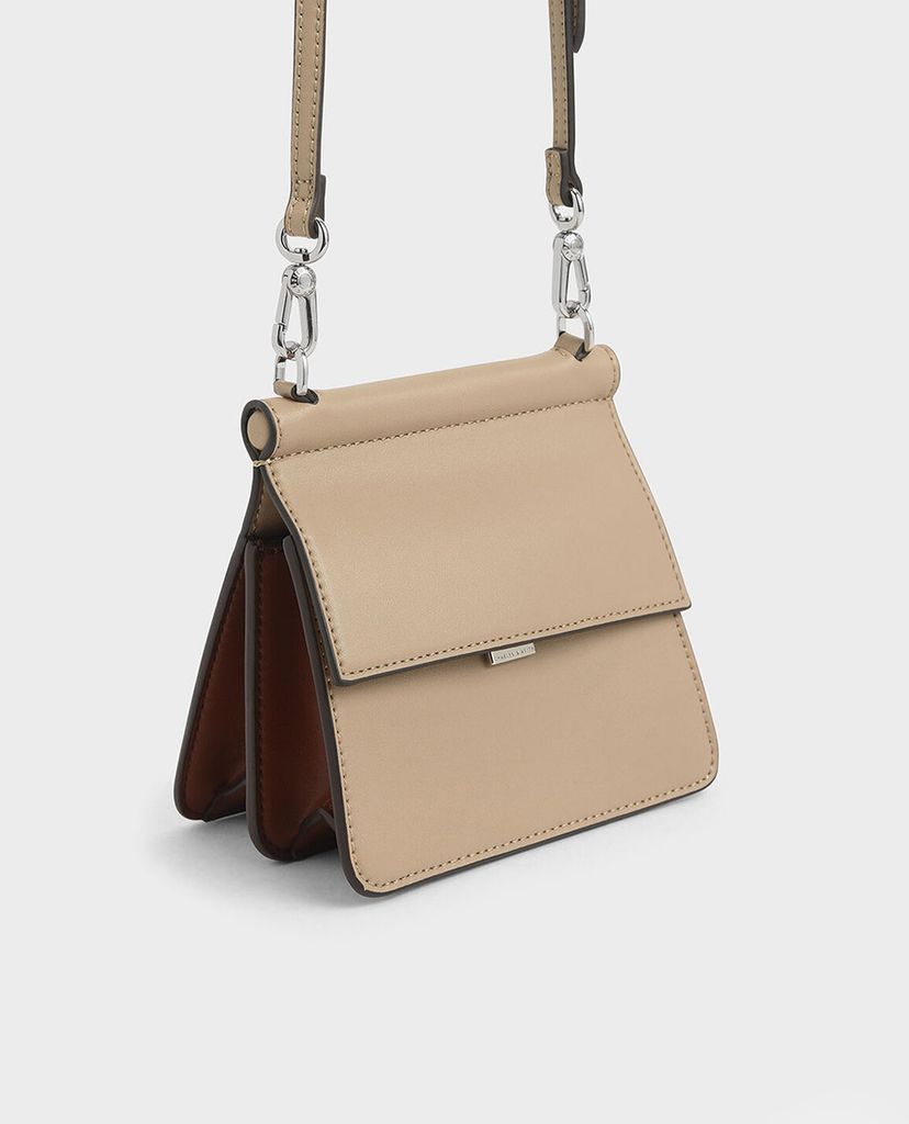 CHARLES & KEITH - Túi xách tay Small Acrylic Tortoiseshell Top Handle