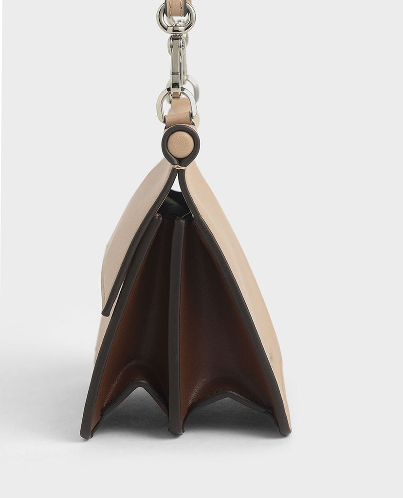 CHARLES & KEITH - Túi xách tay Small Acrylic Tortoiseshell Top Handle