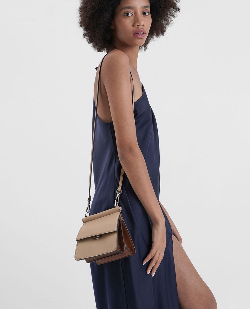 CHARLES & KEITH - Túi xách tay Small Acrylic Tortoiseshell Top Handle