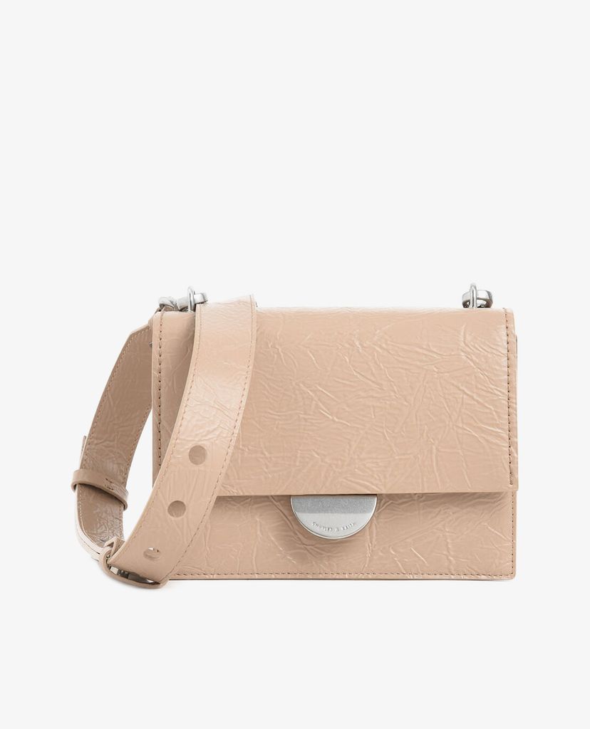 CHARLES & KEITH - Túi đeo chéo Round Metal Accent Wrinkled Effect
