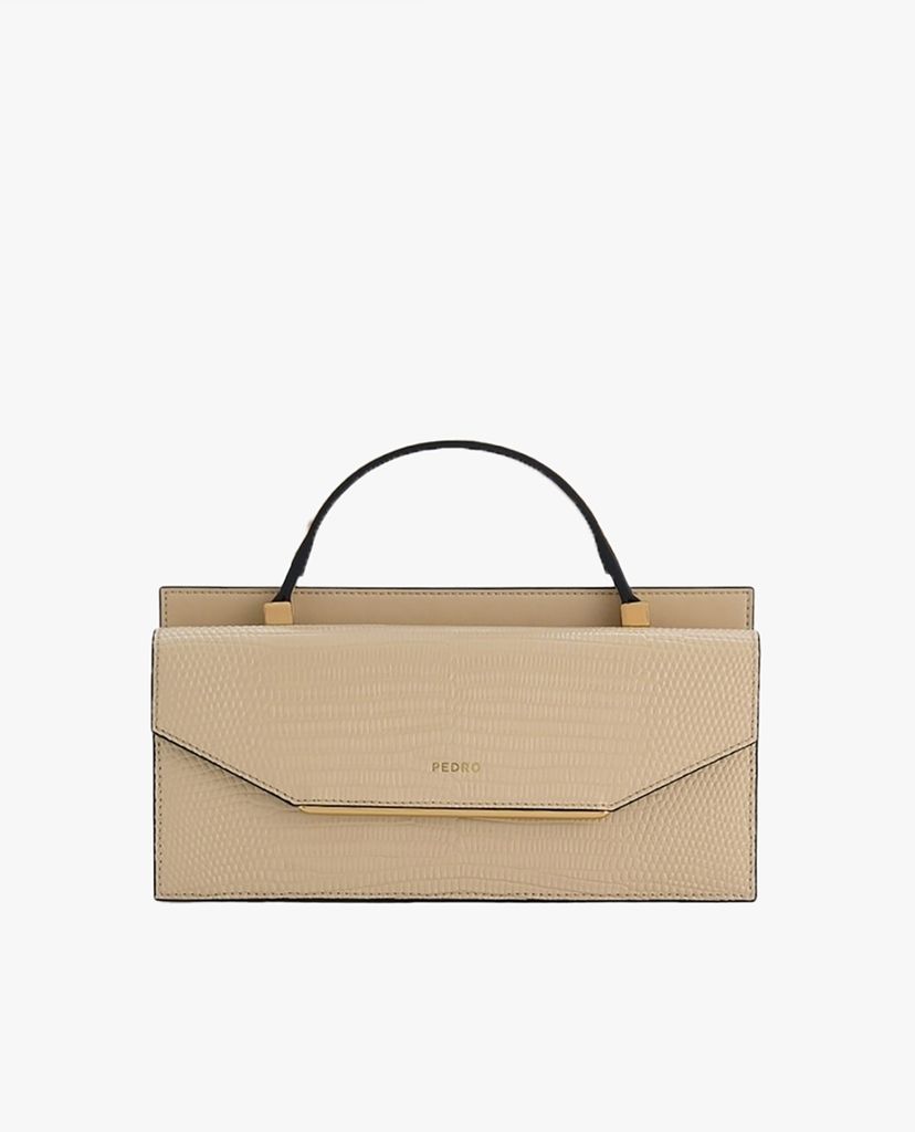 PEDRO - Ví nữ cầm tay chữ nhật Lizard Effect Leather