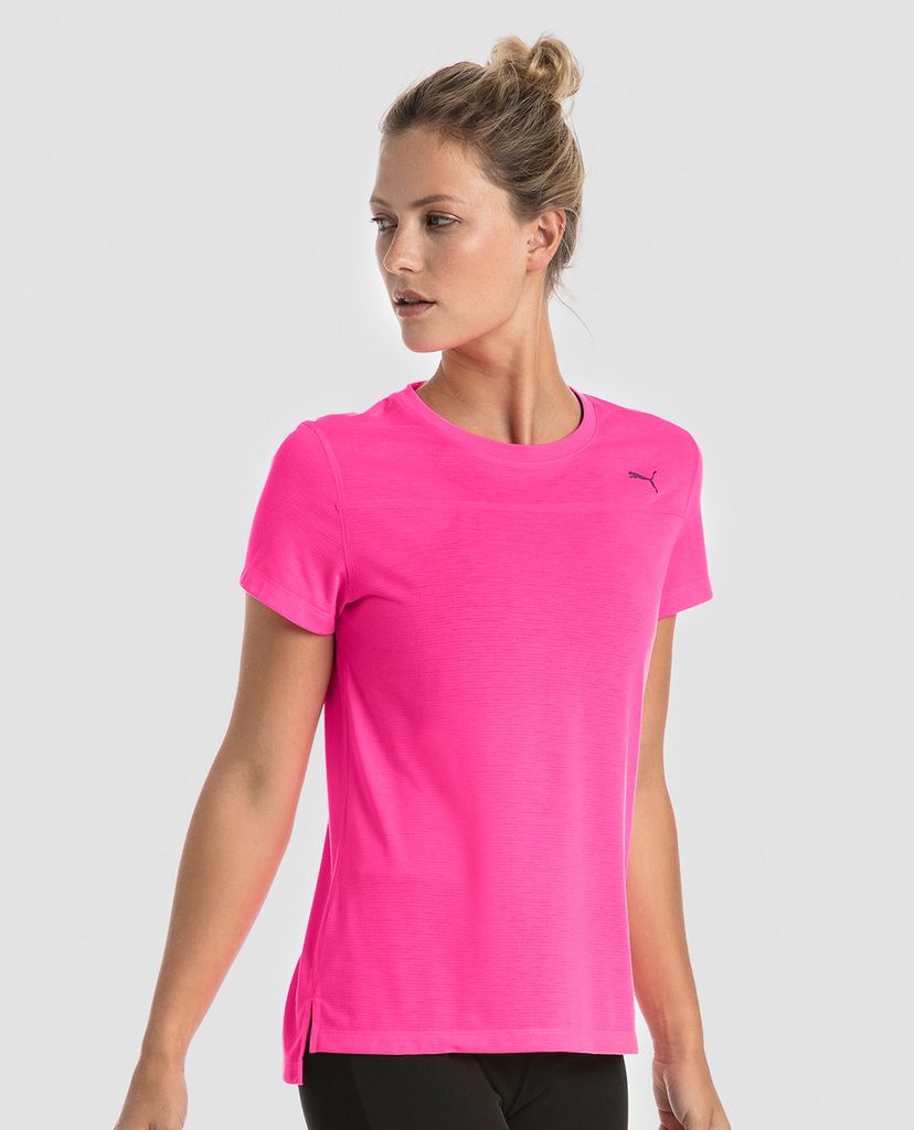 PUMA - Áo thun nữ tay ngắn màu hồng