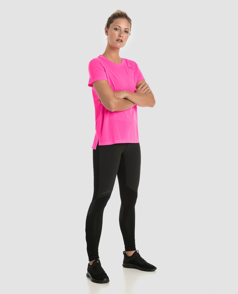 PUMA - Áo thun nữ tay ngắn màu hồng