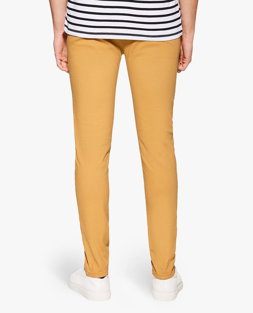 TOPMAN - Quần kiểu nam phom skinny Mustard Stretch