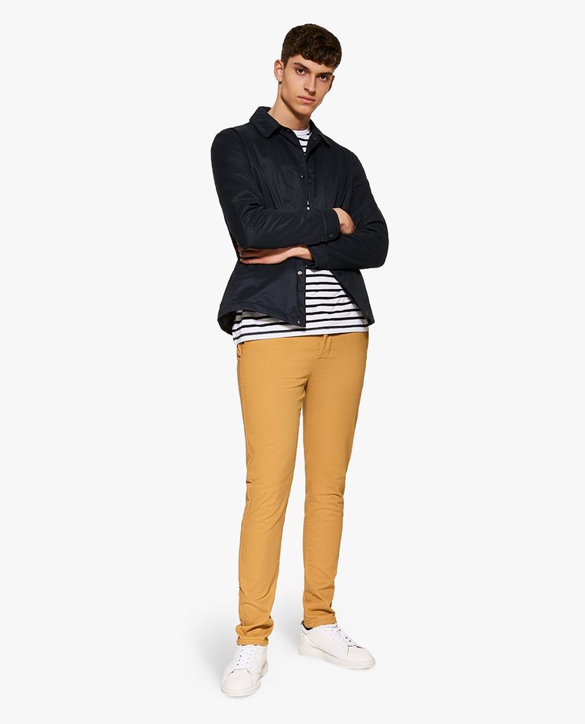 TOPMAN - Quần kiểu nam phom skinny Mustard Stretch