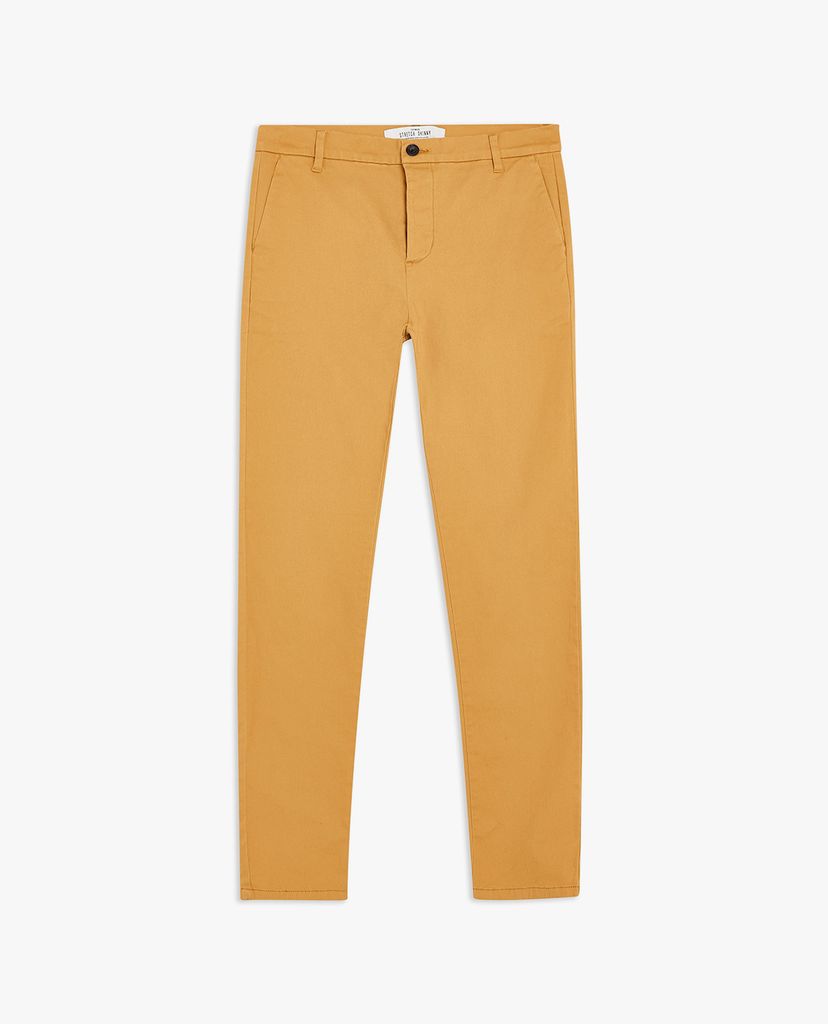 TOPMAN - Quần kiểu nam phom skinny Mustard Stretch