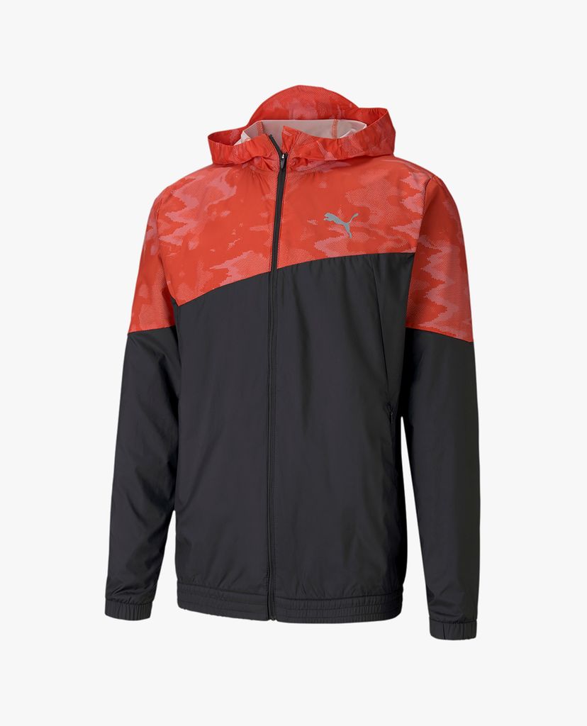 PUMA - Áo khoác thể thao nam phối mũ Running Graphic Hooded