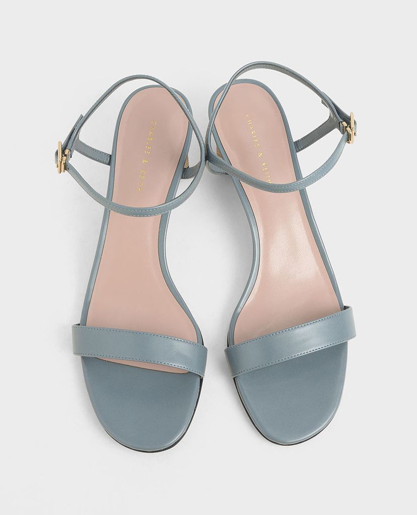 CHARLES & KEITH - Giày sandals cao gót đế vuông Sculptural Chrome