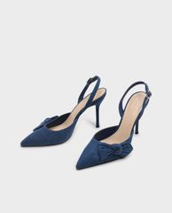 CHARLES & KEITH - Giày cao gót mũi nhọn Bow Detail Slingback