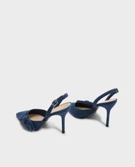 CHARLES & KEITH - Giày cao gót mũi nhọn Bow Detail Slingback