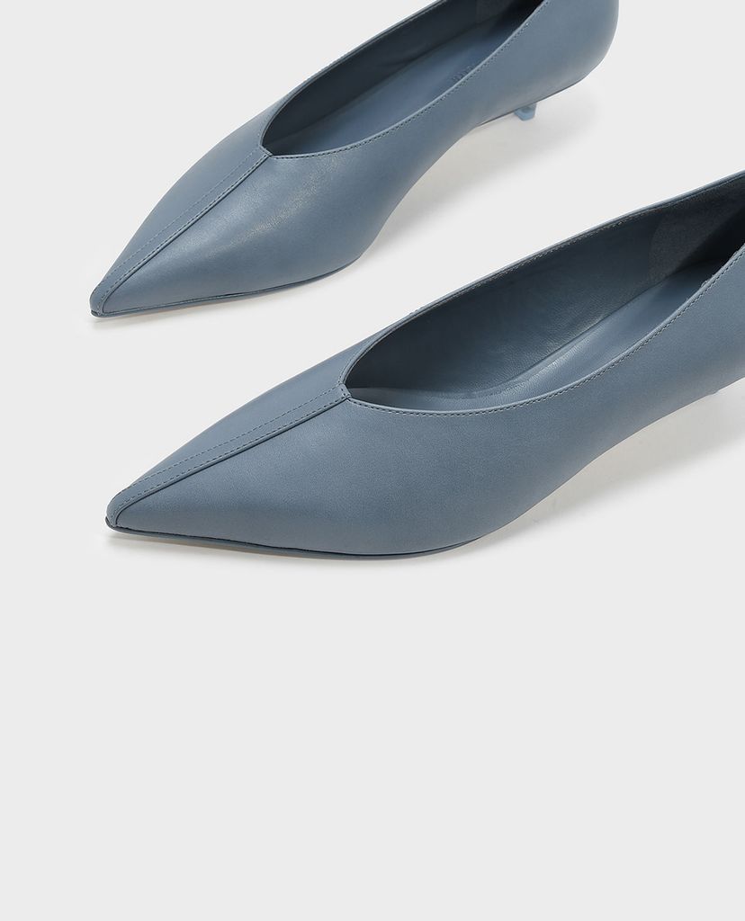 CHARLES & KEITH - Giày cao gót mũi nhọn Mesh Pointed Toe Kitten