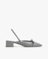 CHARLES & KEITH - Giày cao gót mũi nhọn đế vuông Front Tie Slingback