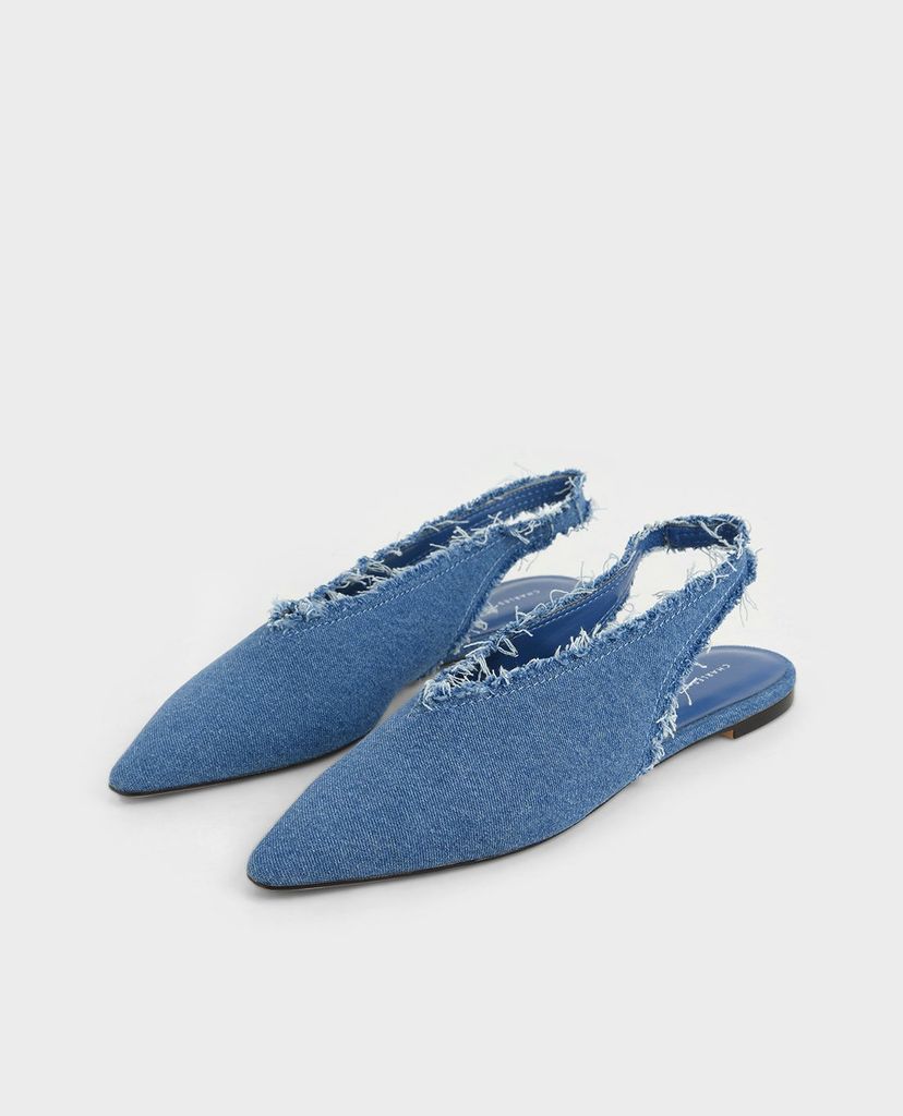 CHARLES & KEITH - Giày búp bê nữ Pointed Toe Slingback Ballerinas