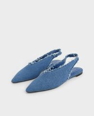 CHARLES & KEITH - Giày búp bê nữ Pointed Toe Slingback Ballerinas