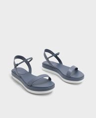 CHARLES & KEITH - Giày sandal nữ quai ngang Contrast Flatform