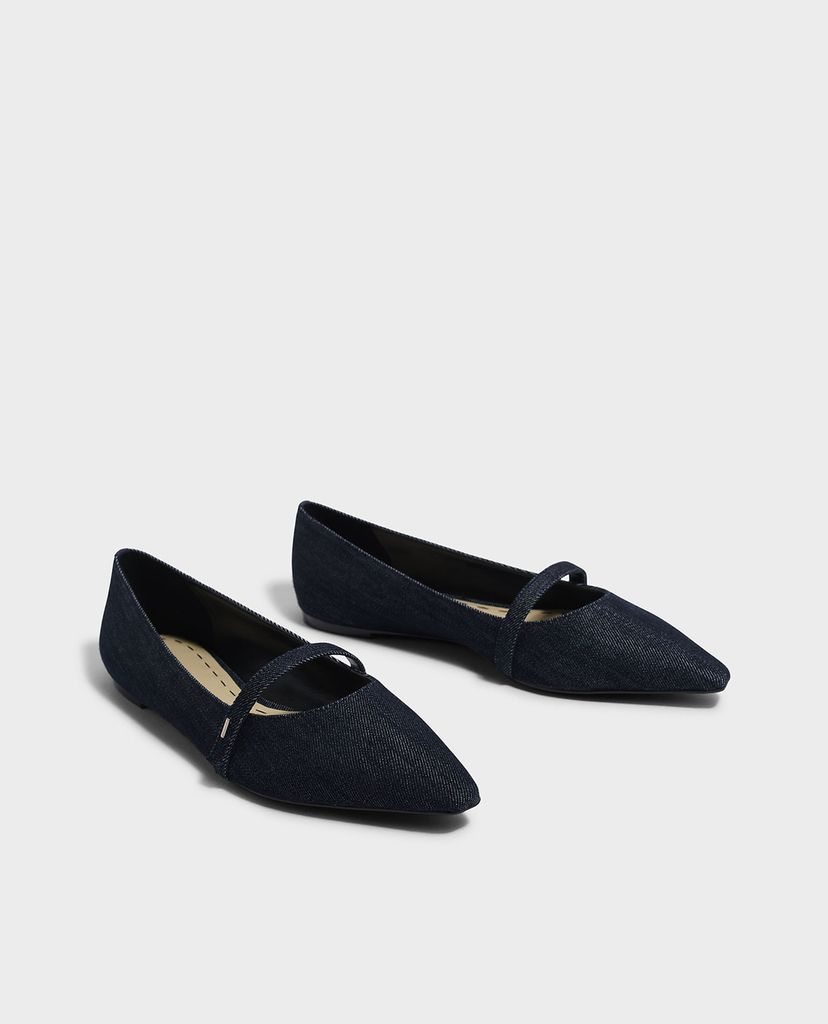CHARLES & KEITH - Giày đế bệt nữ mũi nhọn Pointed Toe Mary Janes