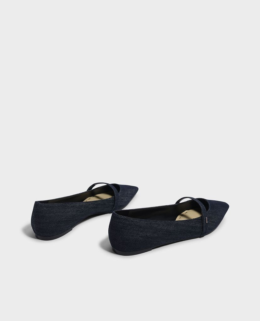 CHARLES & KEITH - Giày đế bệt nữ mũi nhọn Pointed Toe Mary Janes