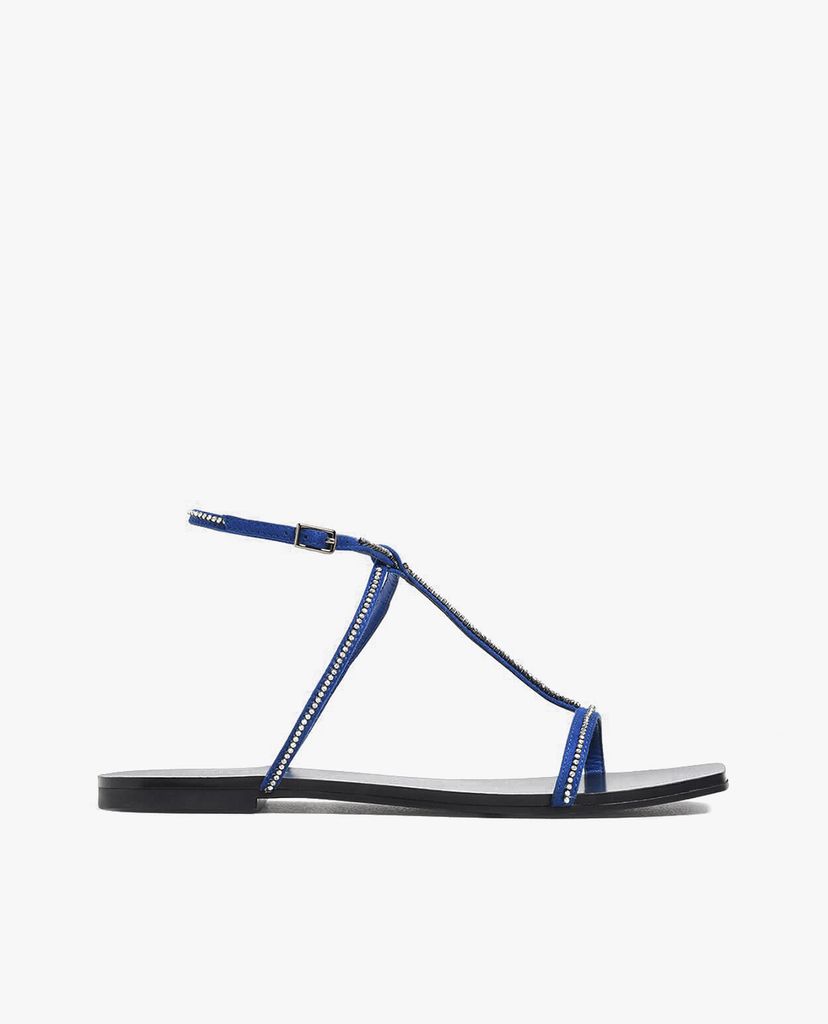 CHARLES & KEITH - Giày sandal nữ dây mảnh Embellished T Bar