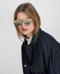 CHARLES & KEITH - Kính mát nữ thời trang Angular Metal Frame Aviator