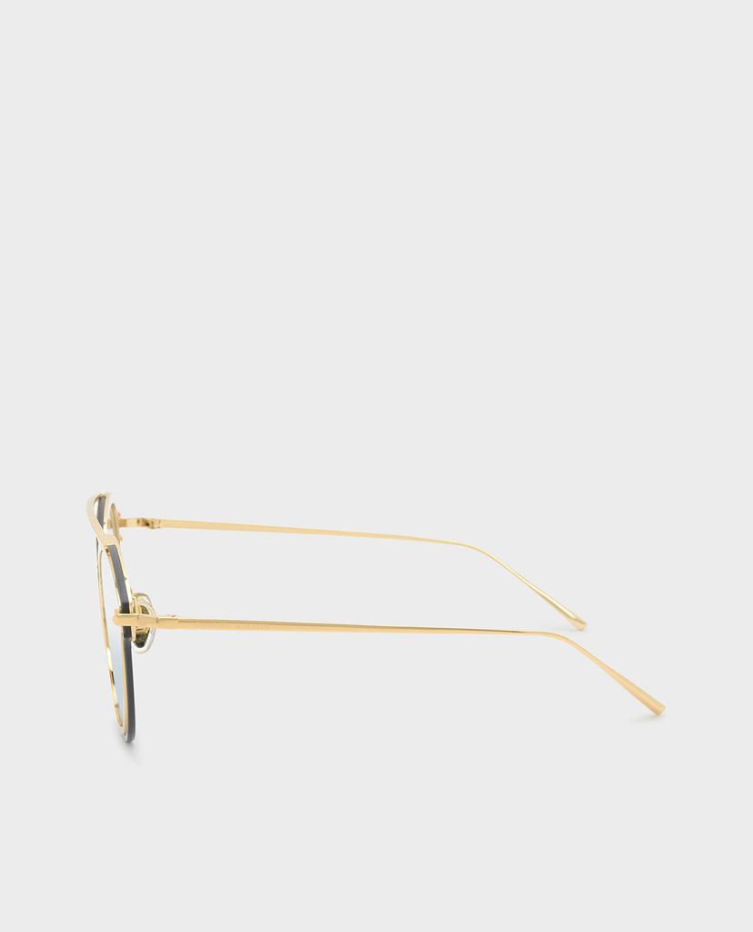 CHARLES & KEITH - Kính mát nữ thời trang Angular Metal Frame Aviator