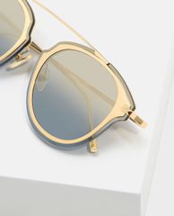 CHARLES & KEITH - Kính mát nữ thời trang Angular Metal Frame Aviator