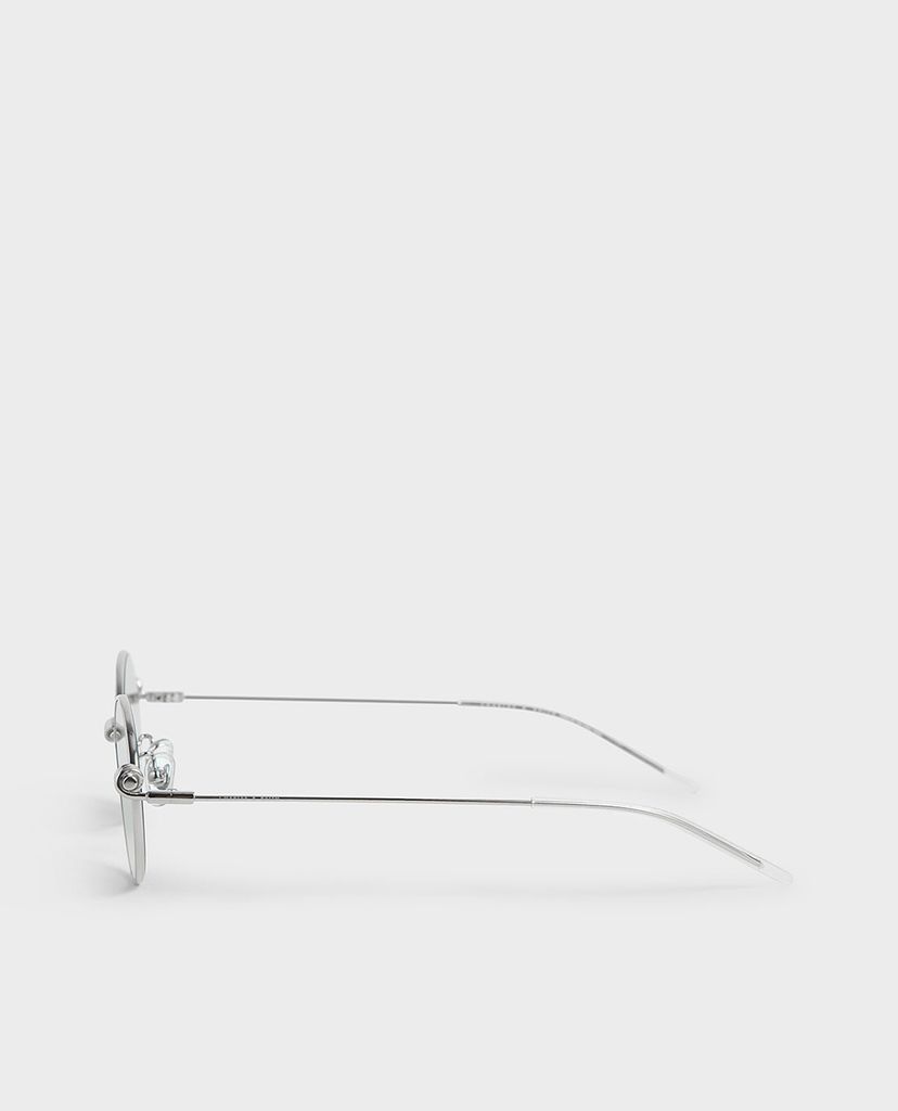 CHARLES & KEITH - Kính mát nữ gọng tròn Twine Detail
