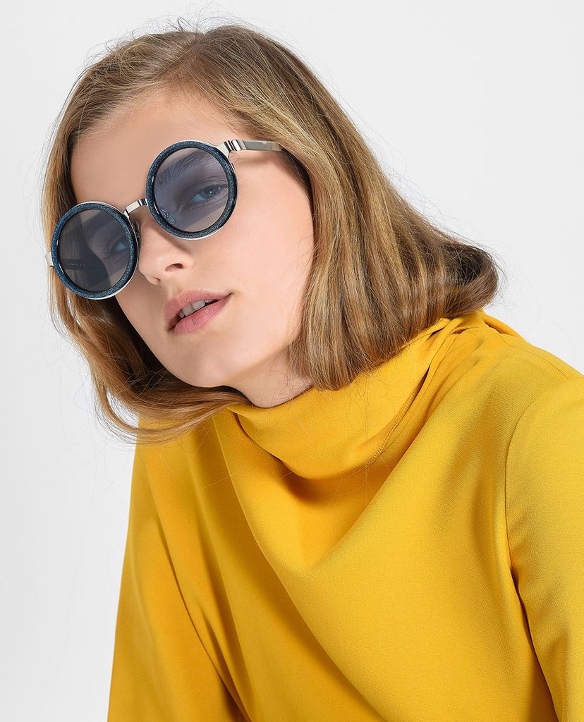 CHARLES & KEITH - Kính mát nữ gọng tròn Round Frame