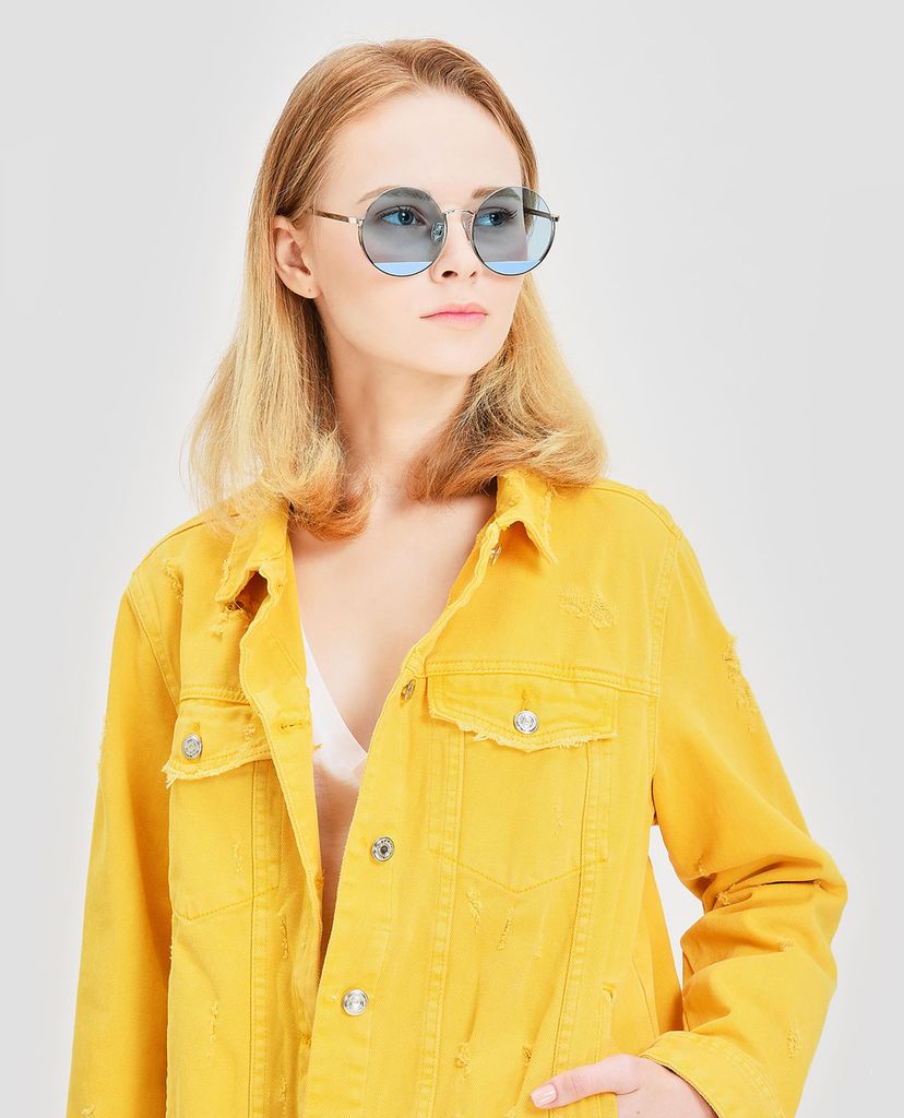 CHARLES & KEITH - Kính mát nữ thời trang Round Half Frame