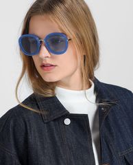 CHARLES & KEITH - Kính mát nữ gọng tròn Acetate Frame