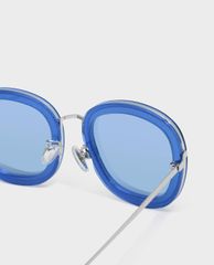 CHARLES & KEITH - Kính mát nữ gọng tròn Acetate Frame