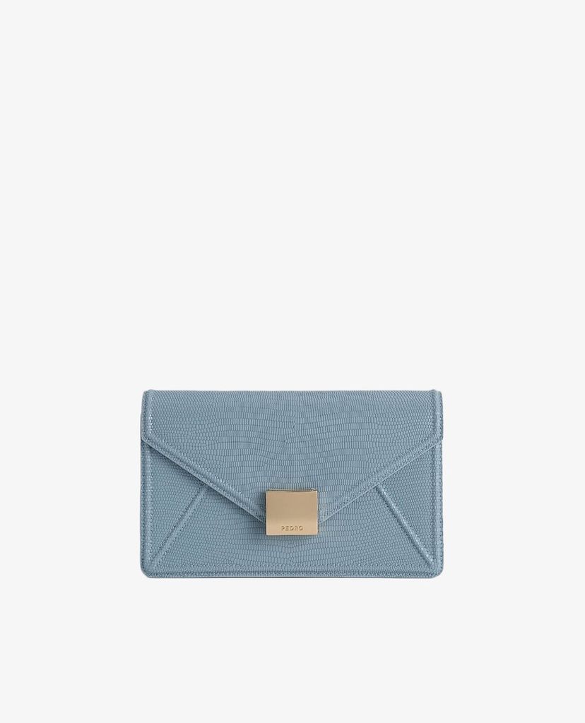 PEDRO - Ví cầm tay nữ phom chữ nhật Lizard Effect Leather
