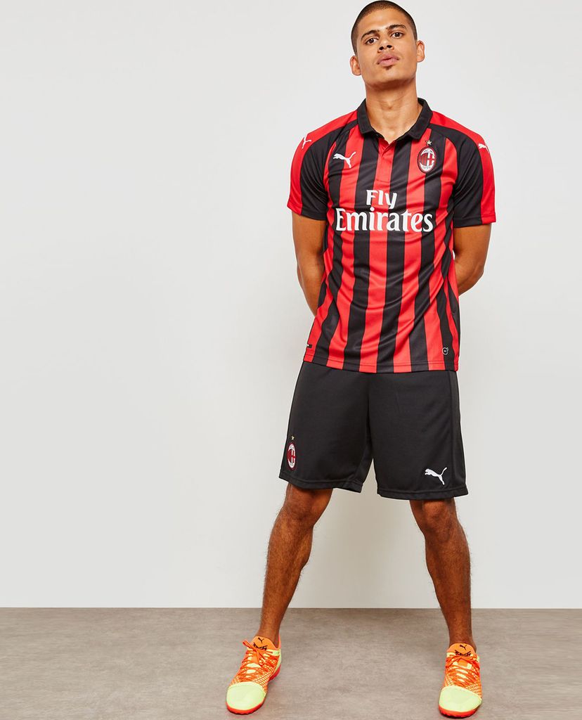 PUMA - Áo thun nam cổ bẻ AC Milan Replica Home Jersey