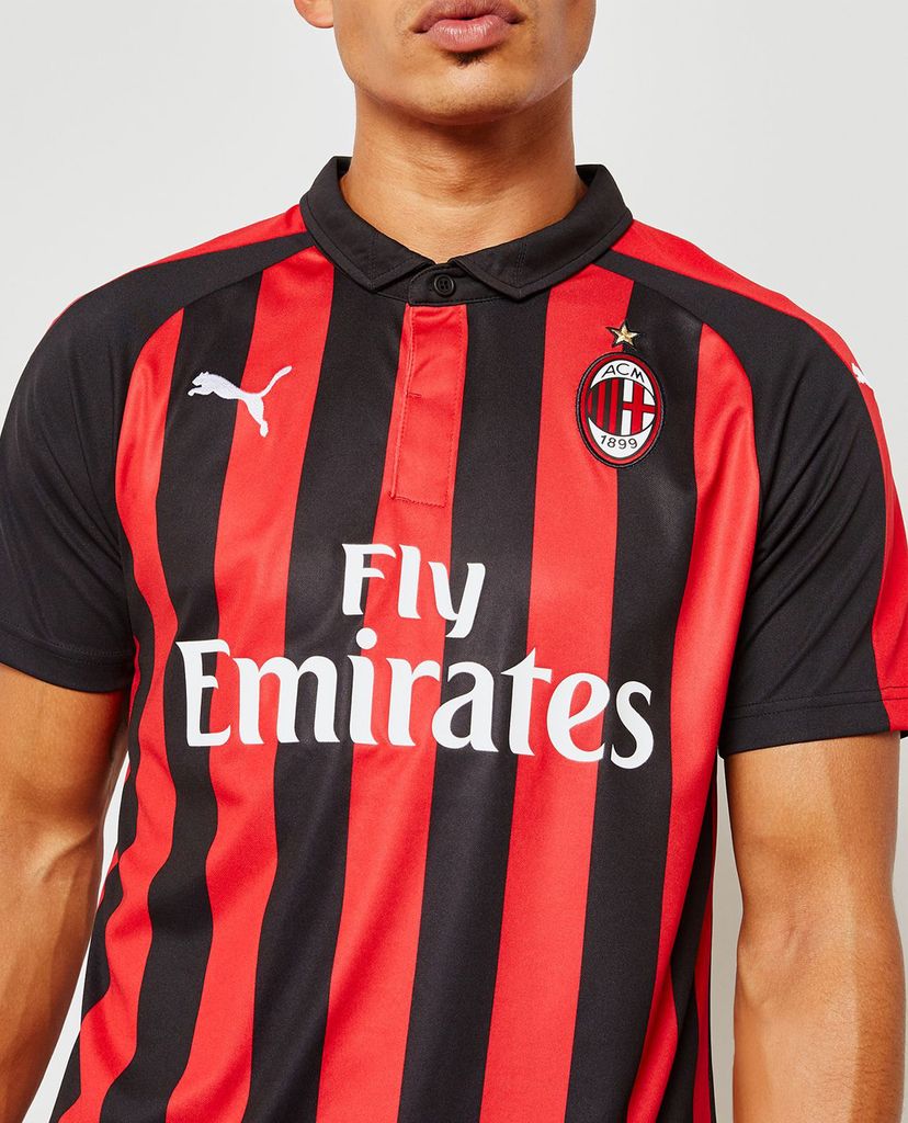 PUMA - Áo thun nam cổ bẻ AC Milan Replica Home Jersey