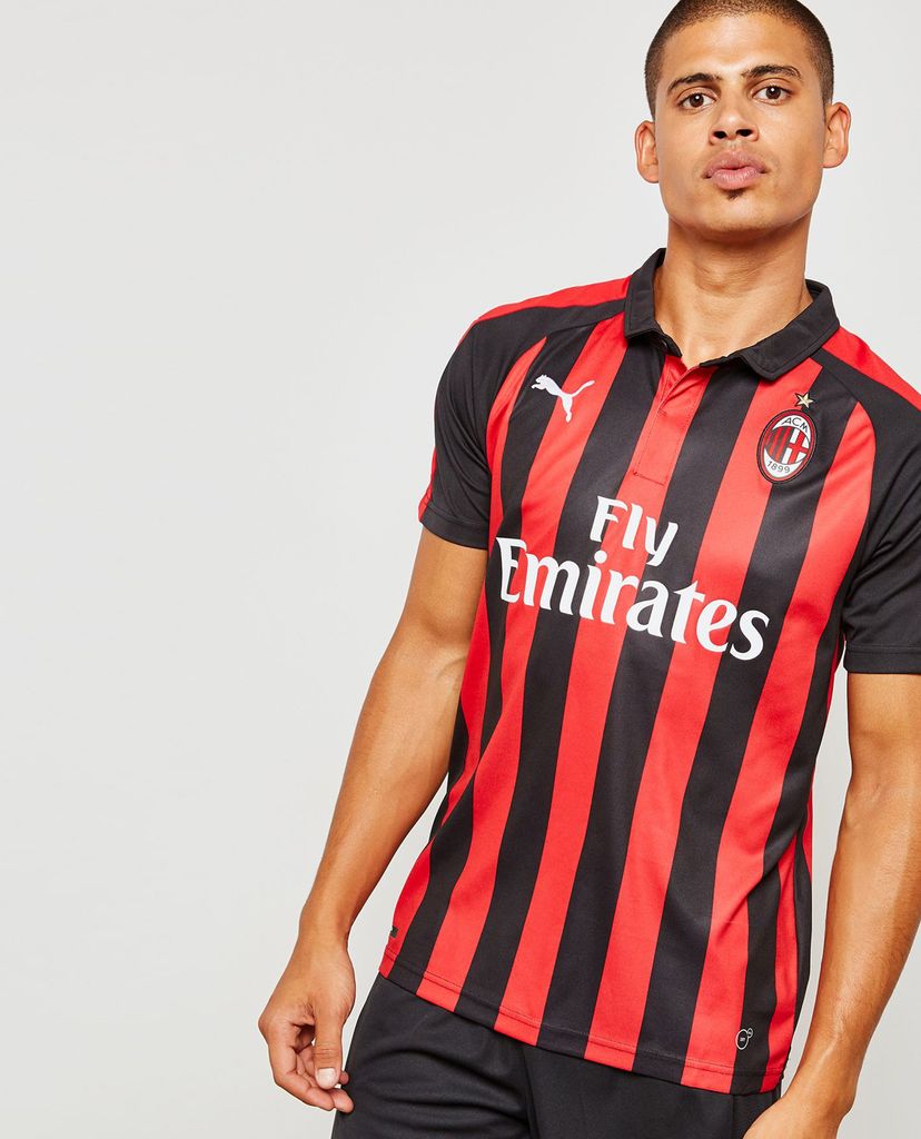 PUMA - Áo thun nam cổ bẻ AC Milan Replica Home Jersey