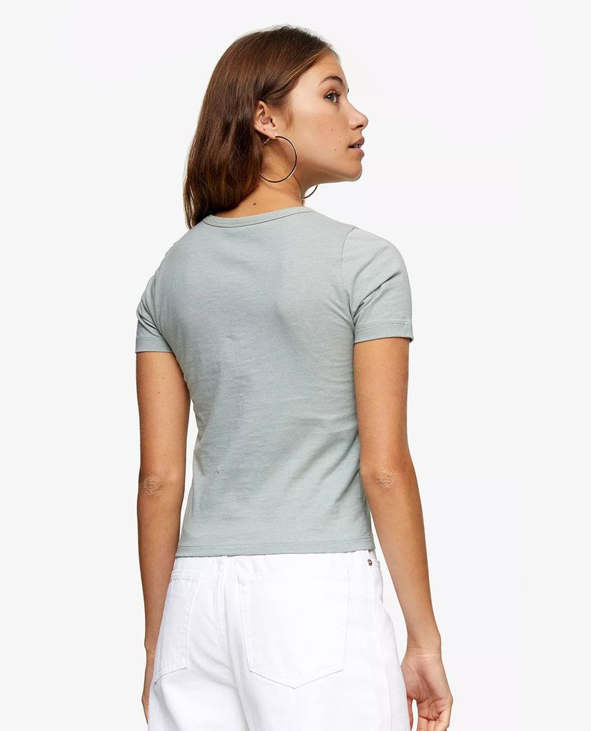 TOPSHOP - Áo thun nữ cổ tròn ngắn tay Sage Recycled Butterfly