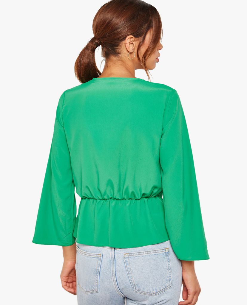 TOPSHOP - Áo kiểu nữ cổ V tay dài Front Knot
