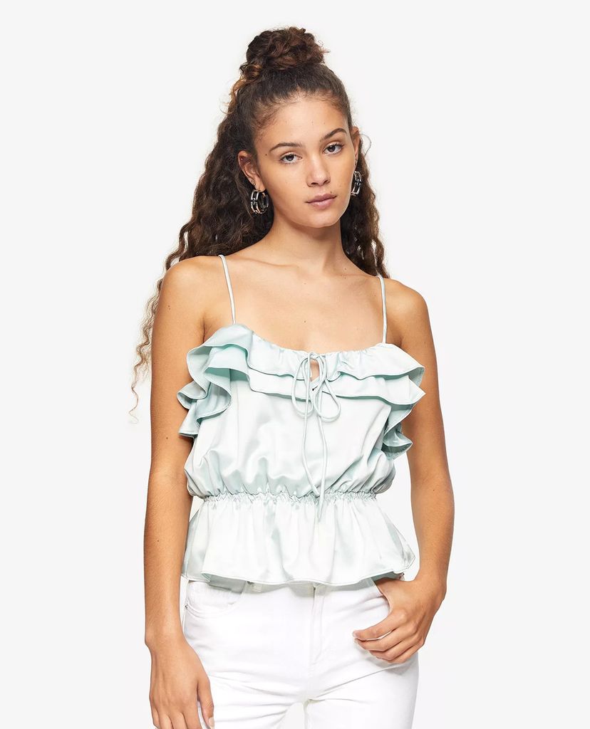 TOPSHOP - Áo kiểu nữ hai dây phối bèo Sage Ruffle Camisole