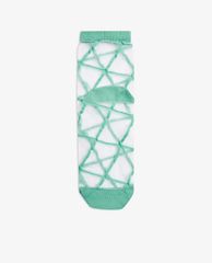 TOPSHOP - Vớ nữ cổ cao Green Grid Mesh
